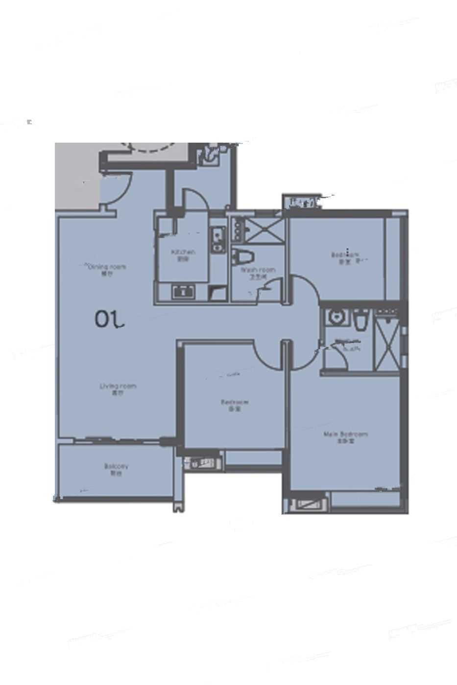 嘉云汇3室户型图94-117㎡