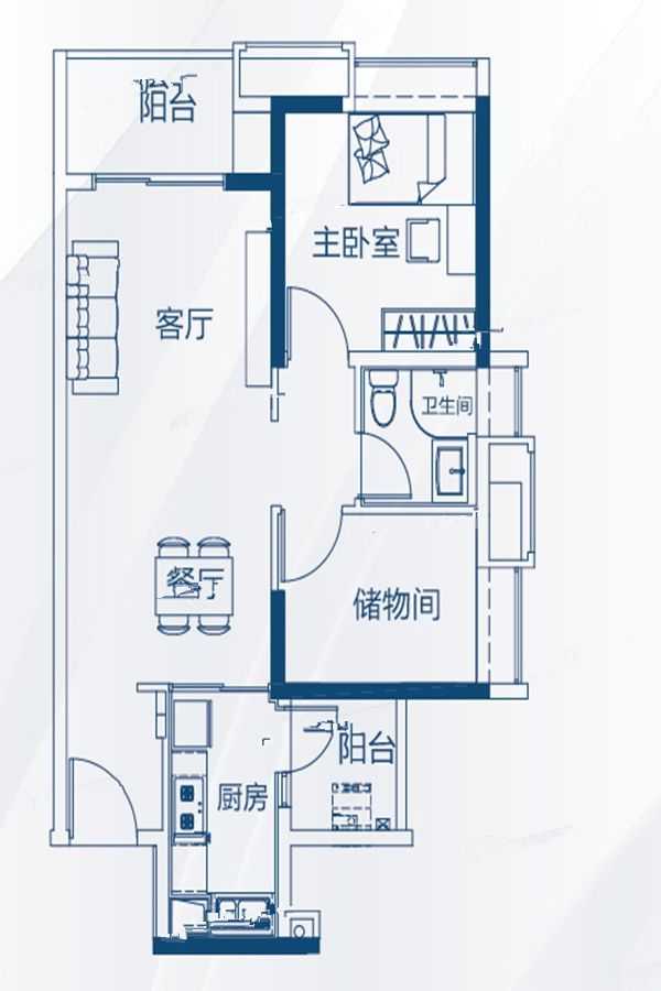 凯德山海连城2室户型图75-110㎡