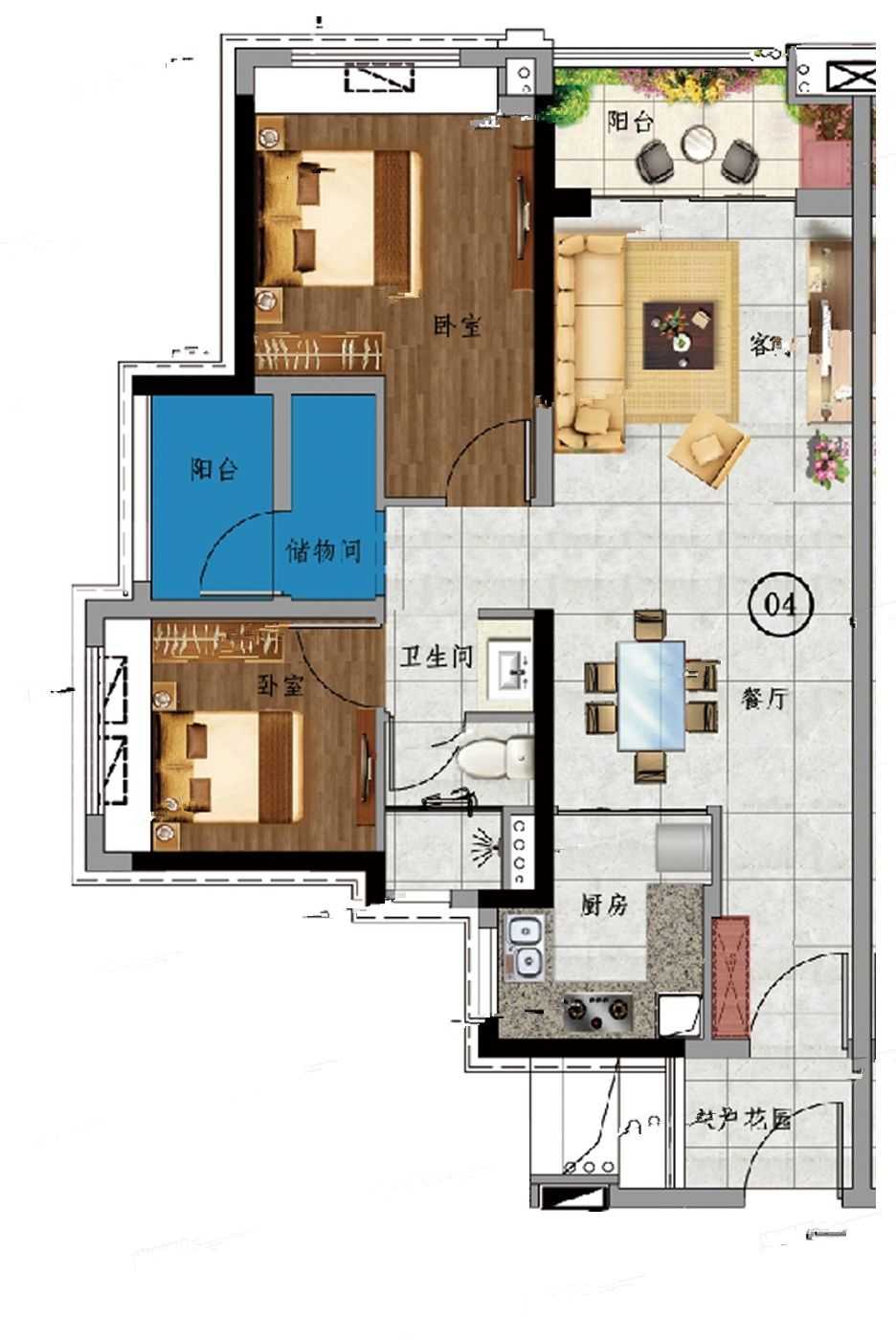 星图TOD2室户型图78-127㎡